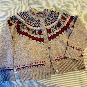 Eddie Bauer floral sweater cardigan